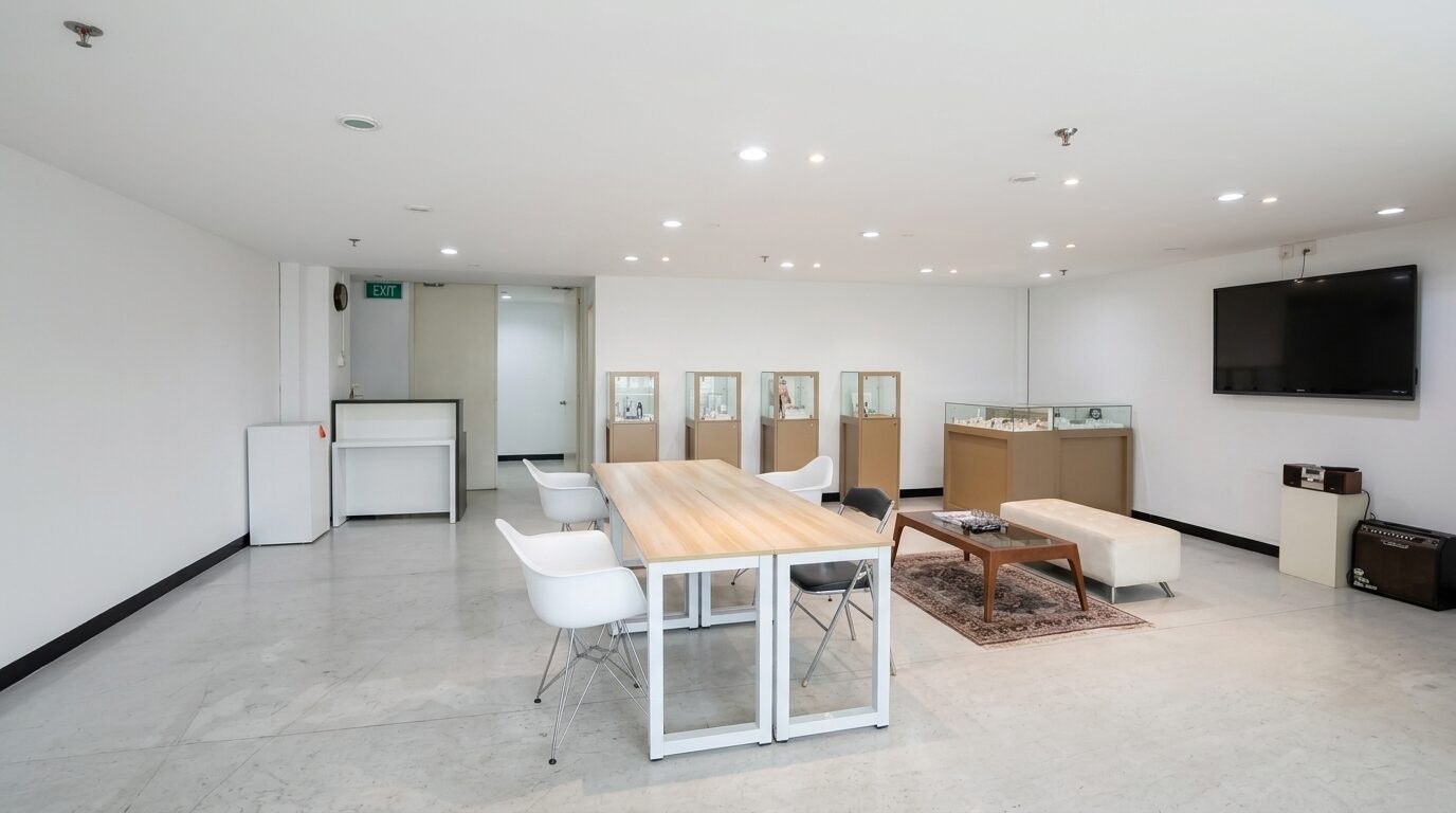 Showroom lounge area